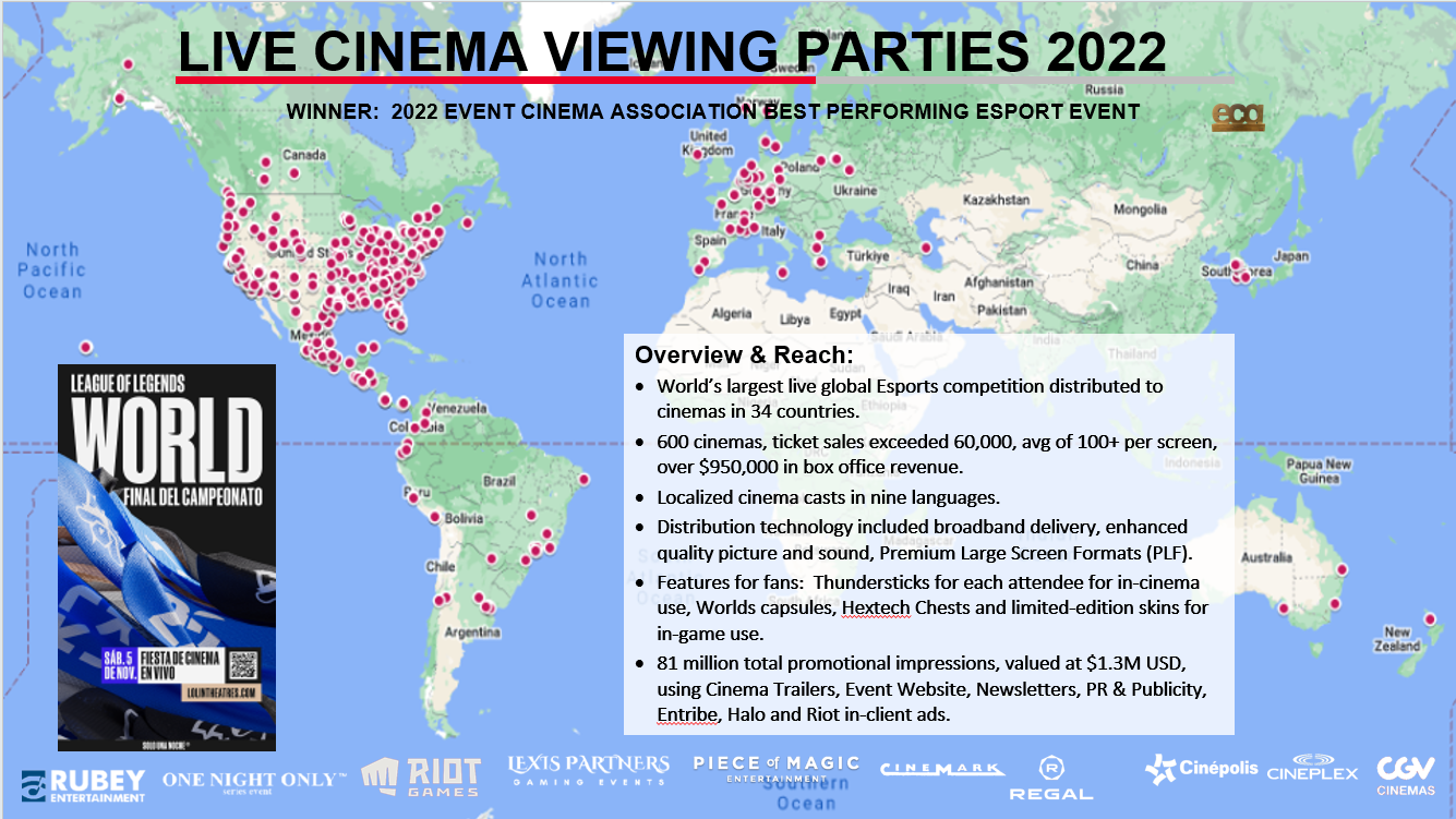 League of Legends World Championship live cinema viewing parties project recap